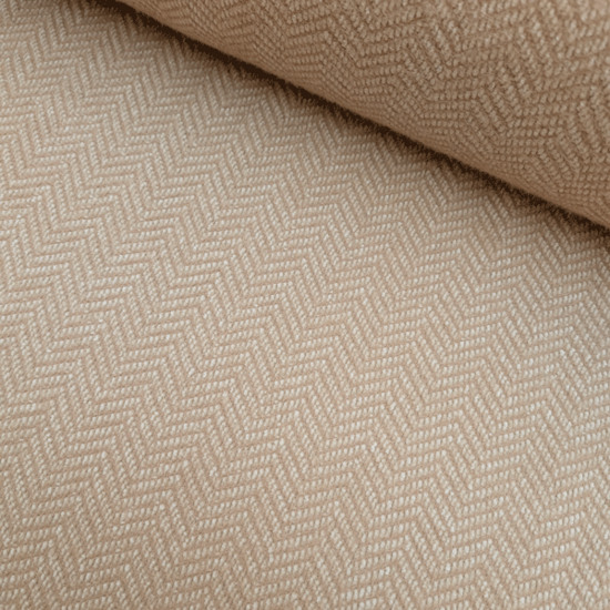 Gebreid - Beige met subtiele zigzag