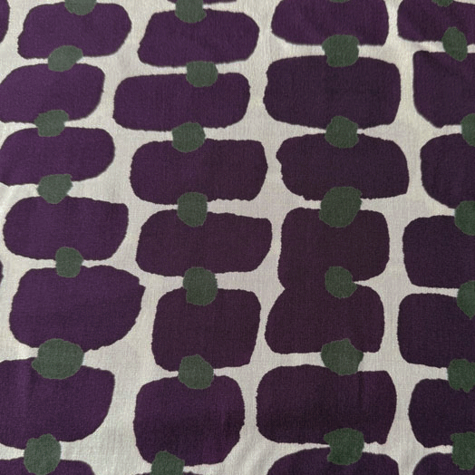 Viscose - Keien op een lijn aubergine