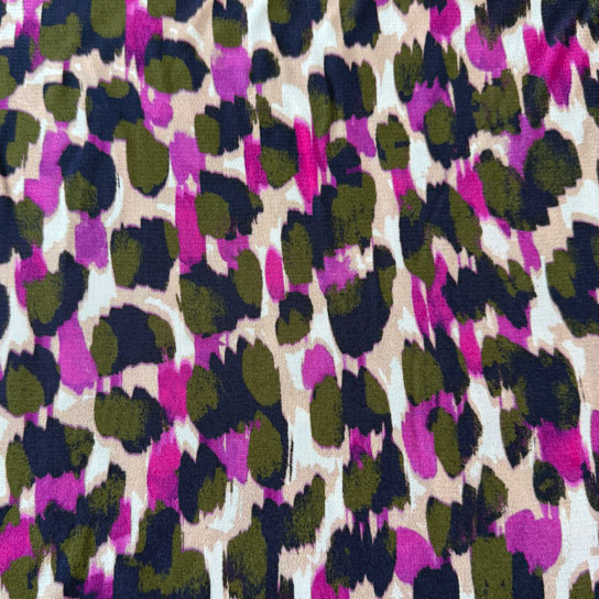 Viscose - Blurry but perfect fuchsia khaki