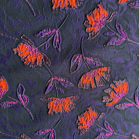 Jacquard - Glitter steelbloem donkerpaars