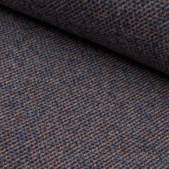 Mantelstof - Wilma spikkels blauwe tint