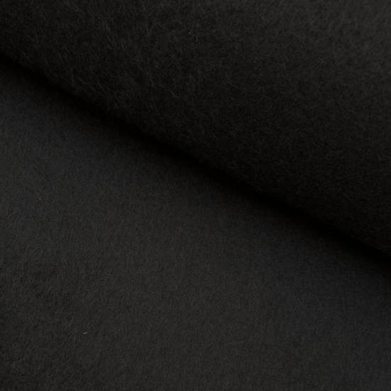 Mantelstof - Wilma effen zwart