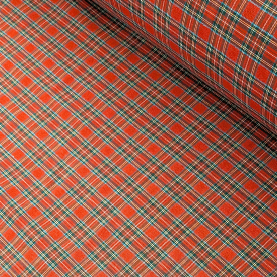 Katoen 280cm - Schotse ruit rood