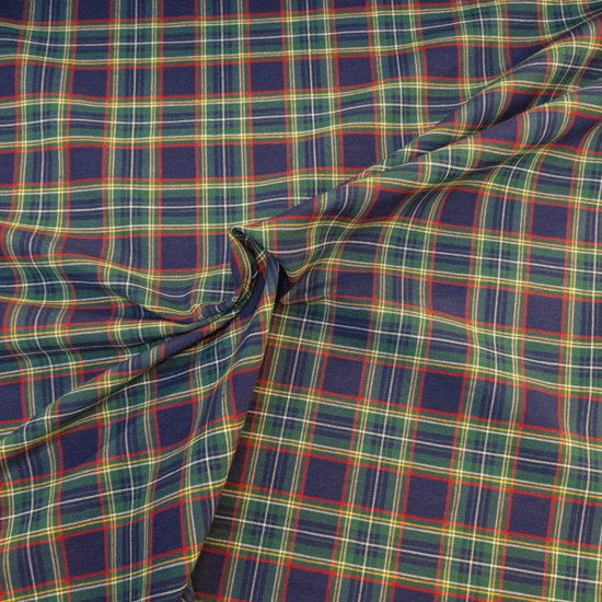 Katoen 280cm - Schotse ruit donker