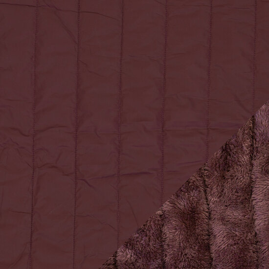 Matelasse fleece - Zachtbordeauroze