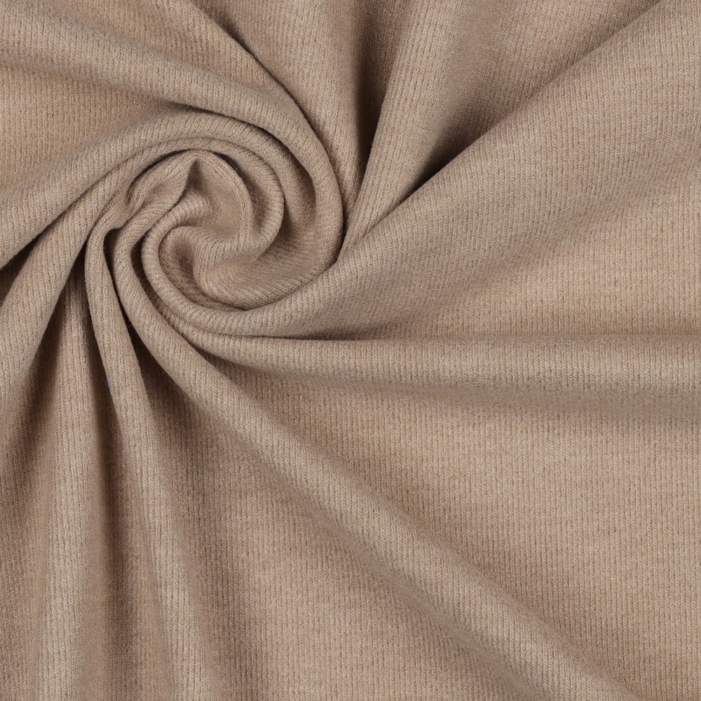 Gebreid - Rib jersey soft beige