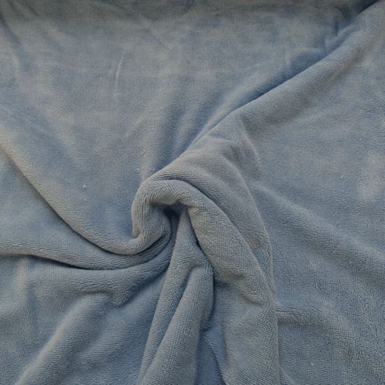 Bamboobadstof velvet - Grijsblauw 49