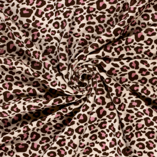 Nicky velours - Luipaard beige