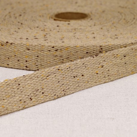 Tassenband 30mm - Spikkel beige 40