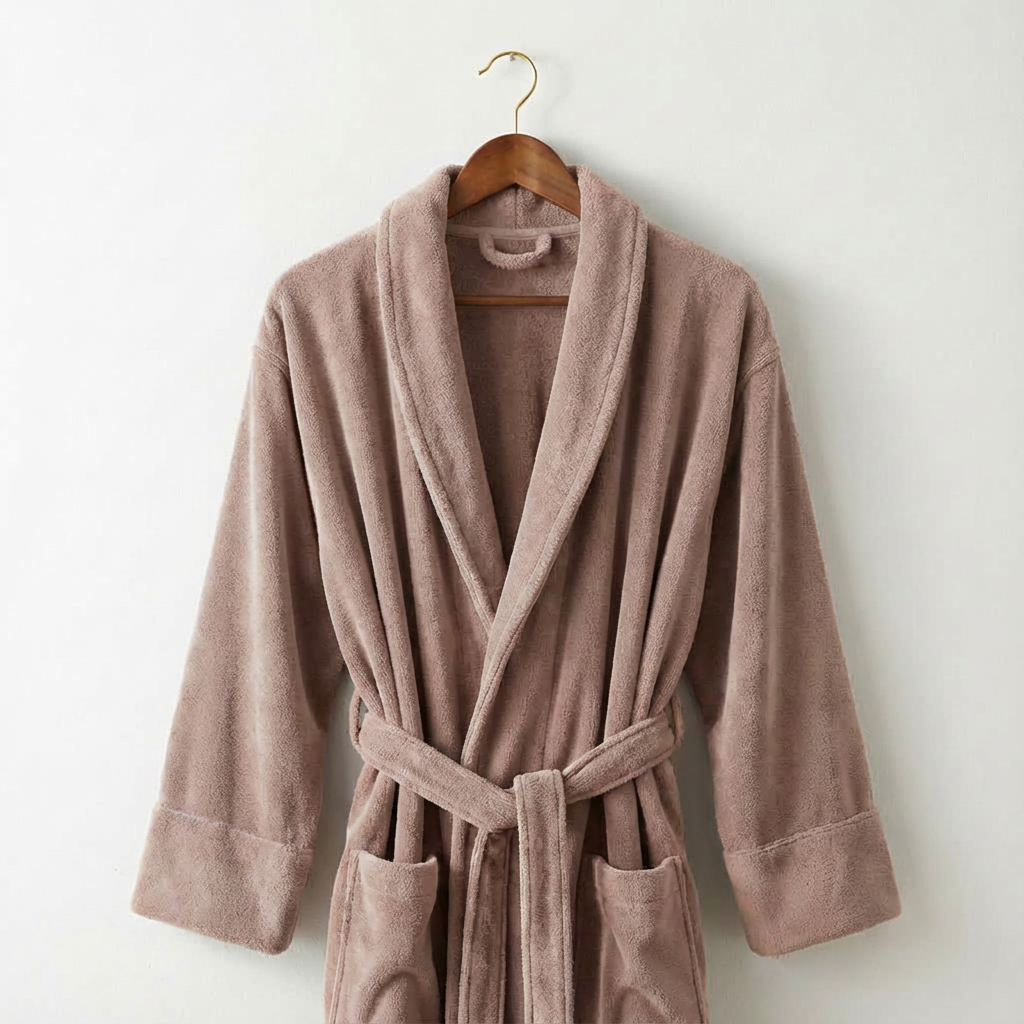 Stoffenpakket - Badjas bamboo lichtroze