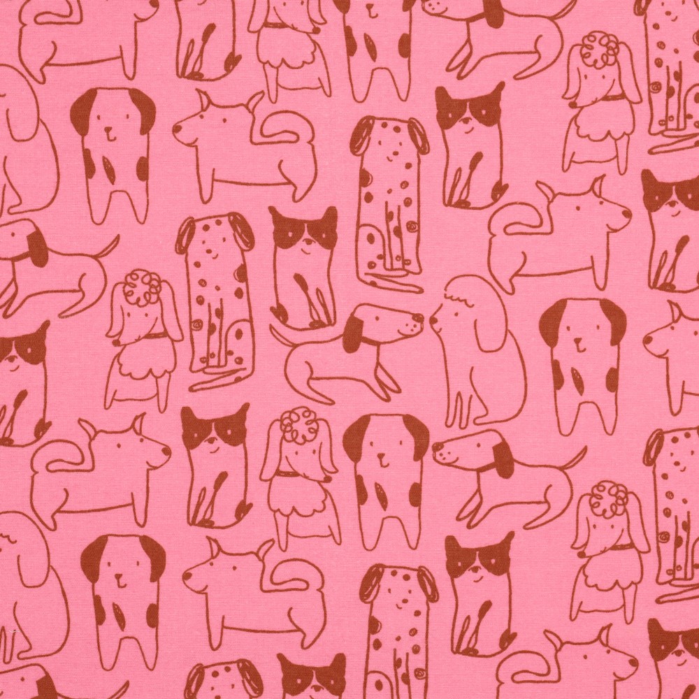 Flanel - Poserende roze honden