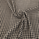 Double gauze - Zwarte vichy fi