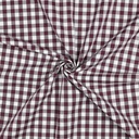 Katoen - vichy ruit aubergine (3mm)