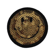 Applicatie - Paillet smiley goud