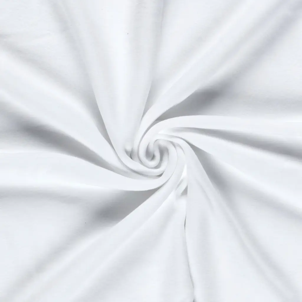 Fleece katoen - Wit 50