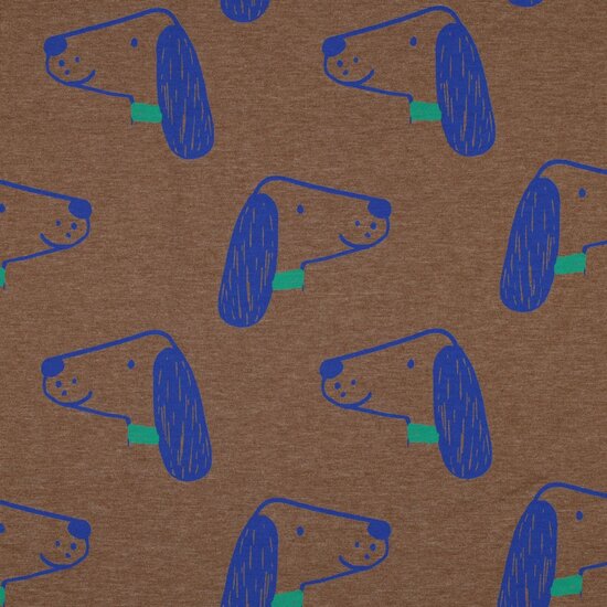 Jersey - Gemeleerd bruin met hondhoofd