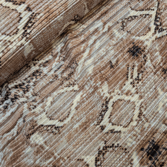 Plissé - Cobra bruin