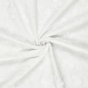 Katoen - Wit borduurbloem met 3d bloemen