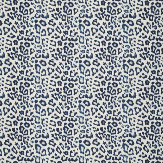 Linnen viscose - Leopard blauwe tint