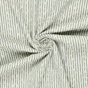 Damesstof - Denimstreepje met kleine bloempjes