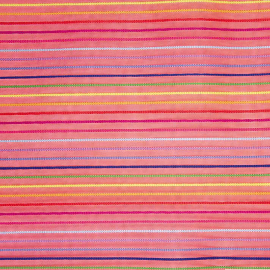 Net - Rood met regenbooglijnen 70 cm