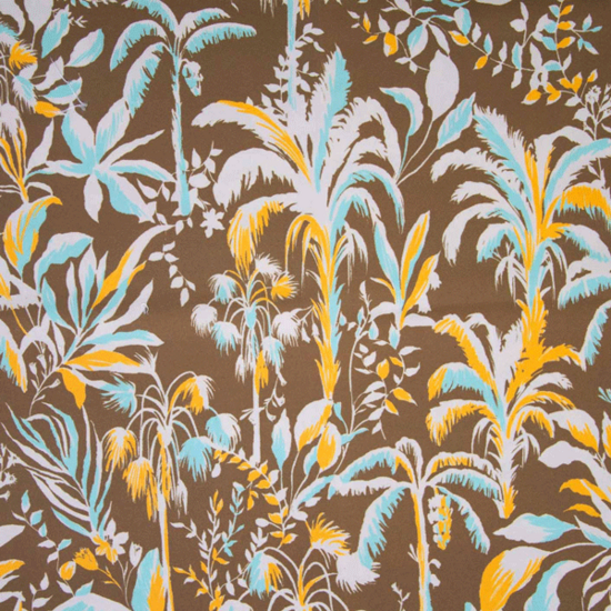 Zwemshort - Palmen bruin lichtblauw