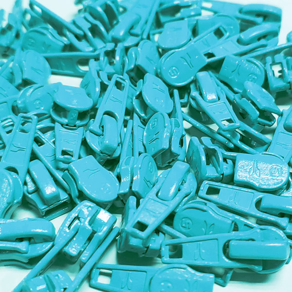 Rits schuiver P60 - licht turkoois