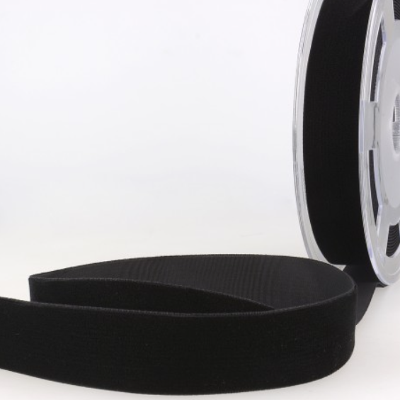 Fluweel lint 16mm - zwart 14