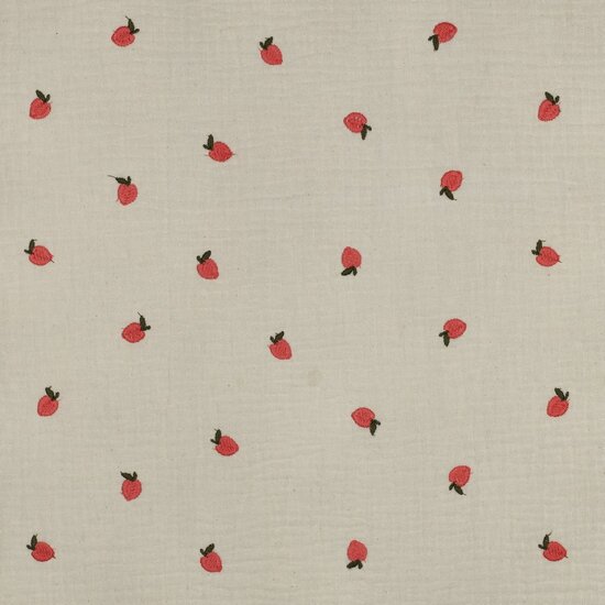 Double gauze - Geborduurd mandarijntje