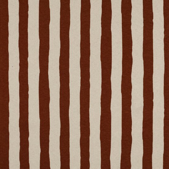 Tricot marcel - Brede strepen roest
