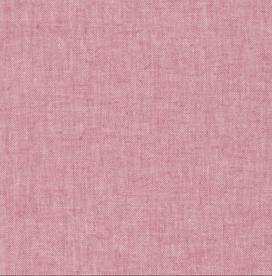 Linnen katoen 2 - Visgraat midden rood