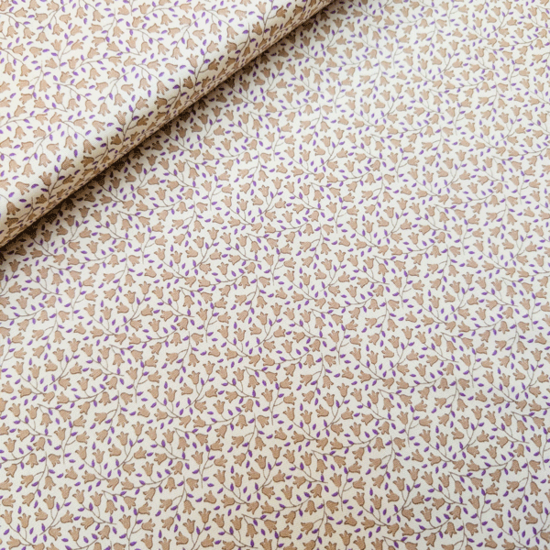 Katoen - Fleurs sophie beige