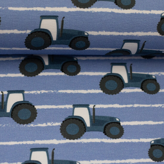 Jersey - Blauwe tractor op lijn