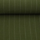 Linnen viscose - Khaki krijtstreep