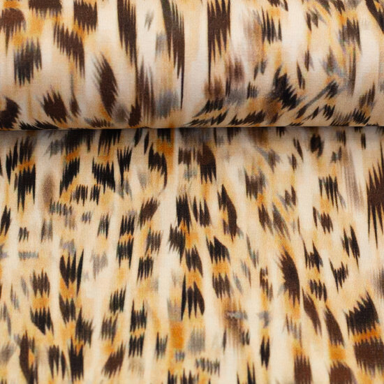 Viscosejersey -  Blurry leopard print