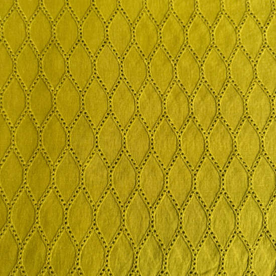 Broderie - Blad geometrisch curry