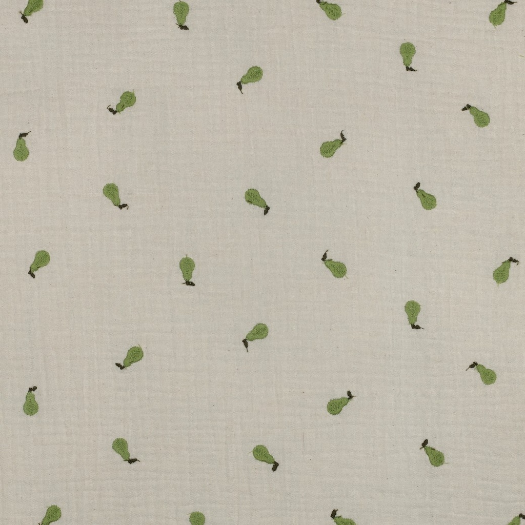 Tetra - Peerjes geborduurd op ecru