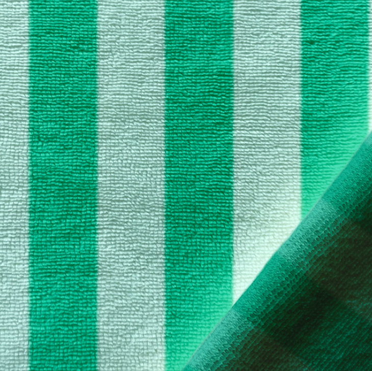 Bamboo badstof - Strepen munt groen