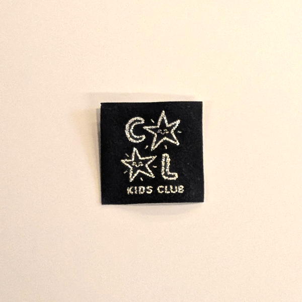 Label - Cool kids club zilver (5 stuks)