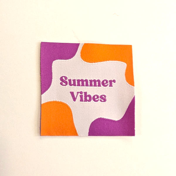Label - Summer vibes oranje fuchsia (5 stuks)