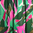 Viscose - Pink and green abstract leaves