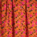 Viscose - Ochre little flowers textured