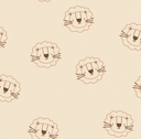 French terry - Snorhaar leeuw beige