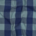 Katoen - blauw grijsgroen ruiten 30mm