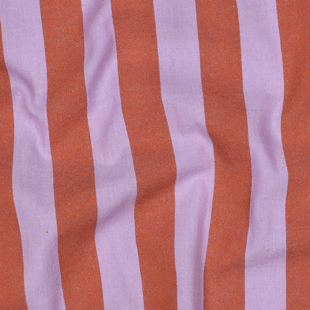 Katoen - lijnen lila oranje 22mm