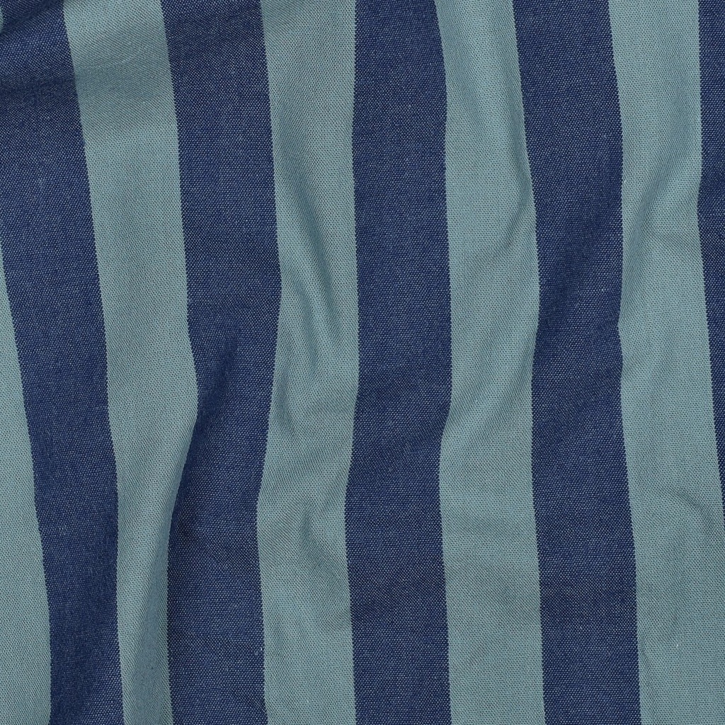 Katoen - lijnen blauw grijsgroen 22mm
