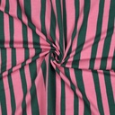 French terry -  Verschillende lijnen roze groen