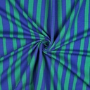 French terry -  Verschillende lijnen blauw groen