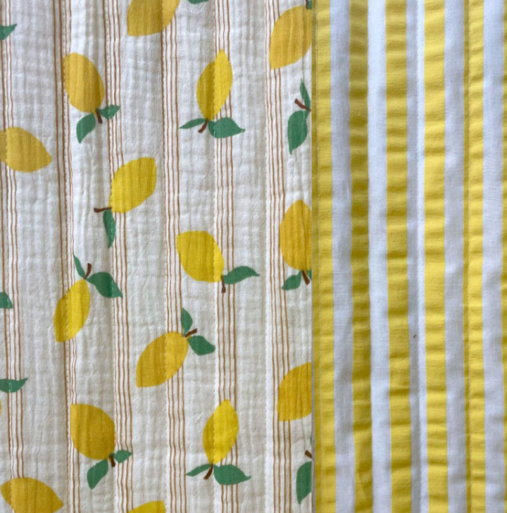 Matelassé gauze - lemon party