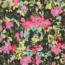 Jacquard - Lily bloemen zwart roze